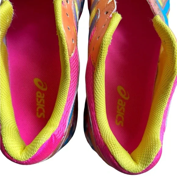 Asics Gel Flashpoint Running Cross Training Volleyball Orange Flame Pink Sneaker - Picture 9 of 11